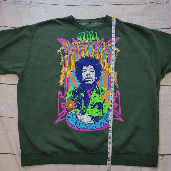 Urban Outfitters Size OS Oversized Crewneck Jimi Hendrix Graphic Sweatshirt - Picture 3 of 8